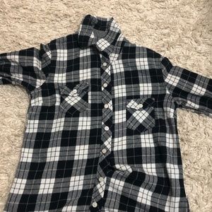 White and black flannel